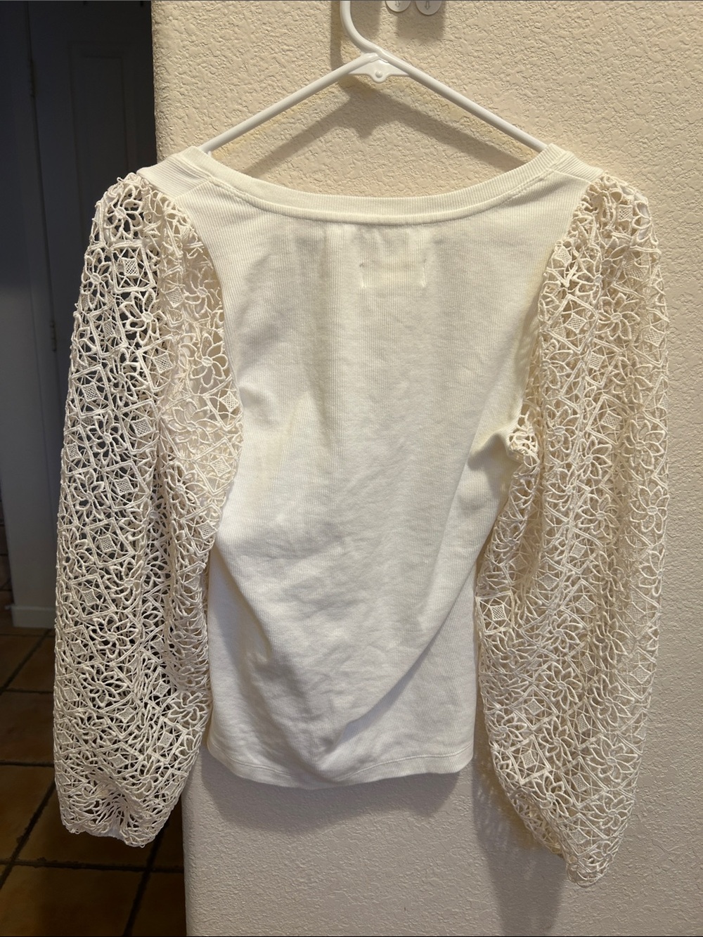 Maeve by anthropology Cream Crochet xtra small long sleeve - Picture 3 of 6